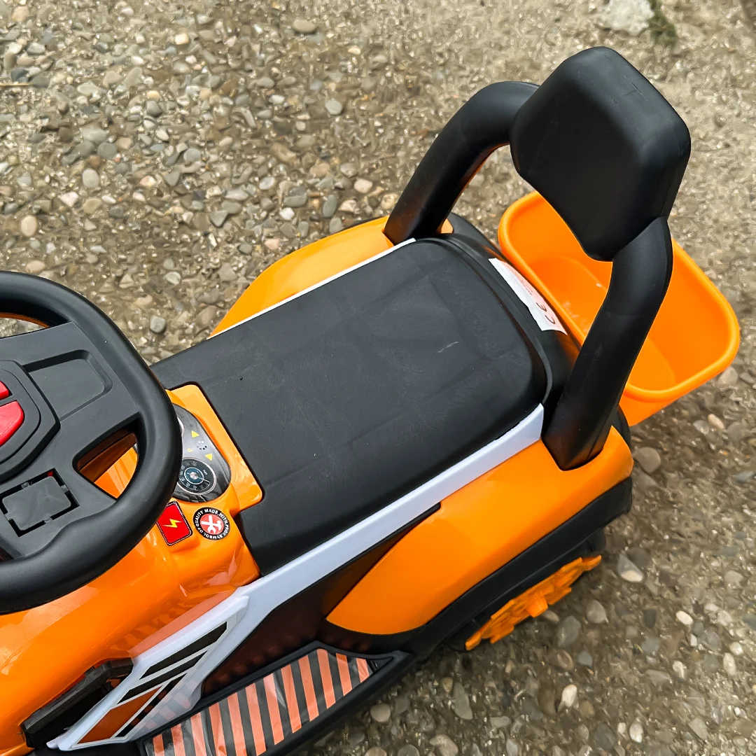 Excavator pentru copii Kinderplay, tip premergator, 18-36 luni, incarcator manual, echipare standard, portocaliu [10]