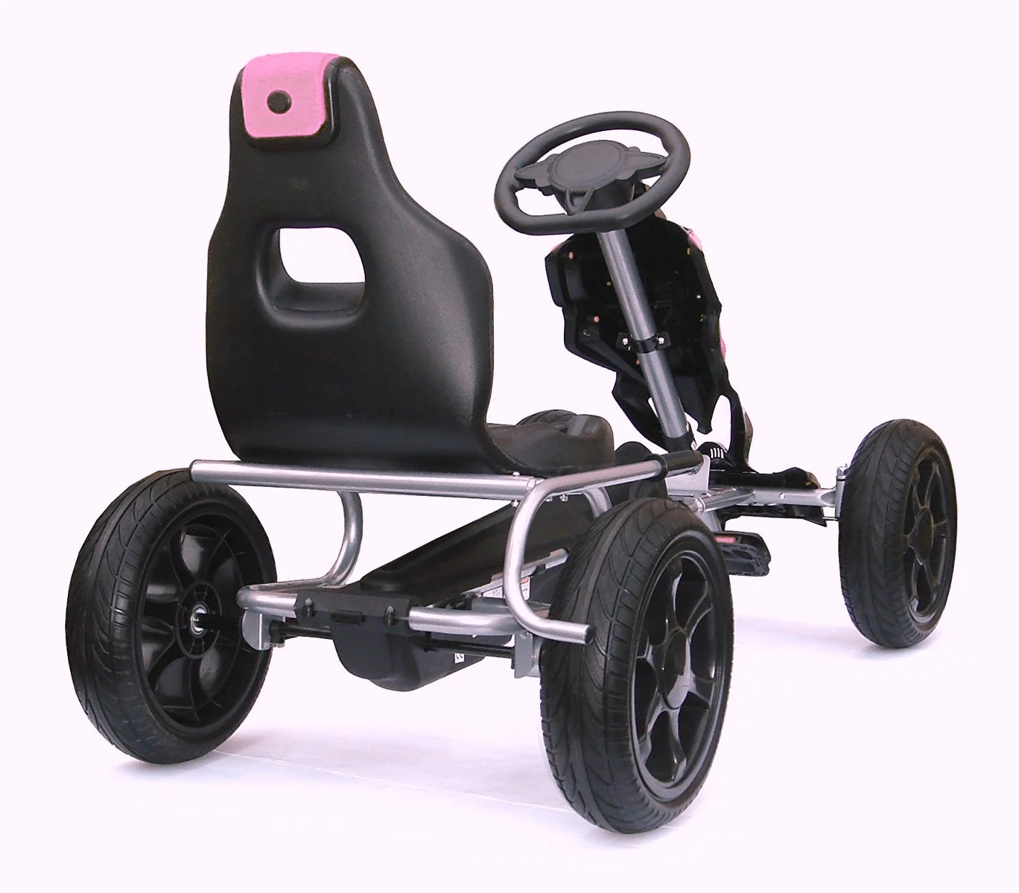 Kart cu pedale pentru copii intre 5 si 10 ani roz [9]