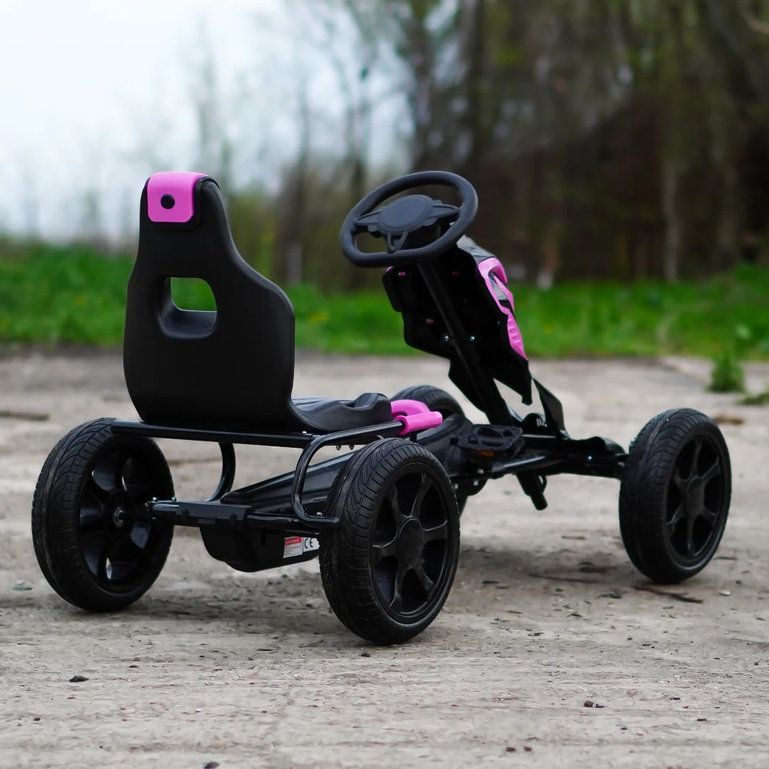 Kart cu pedale pentru copii intre 5 si 10 ani roz [8]