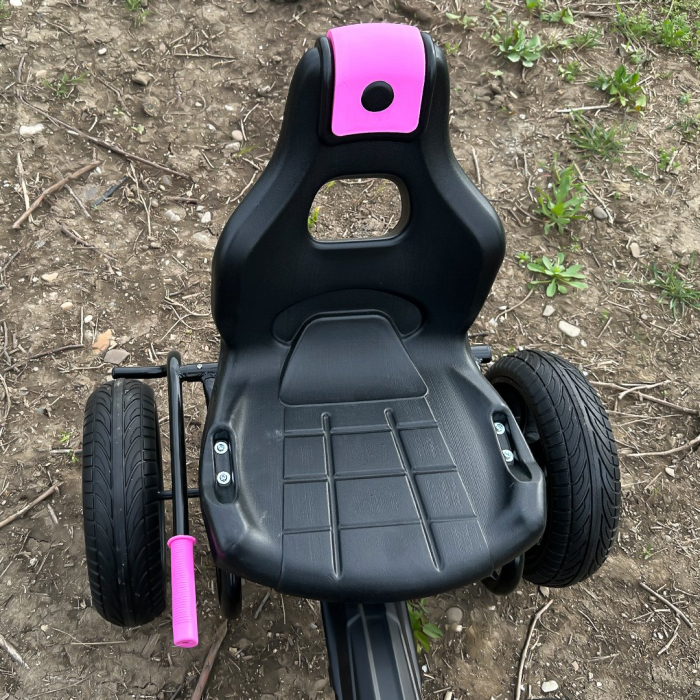 Kart cu pedale pentru copii intre 5 si 10 ani roz [11]