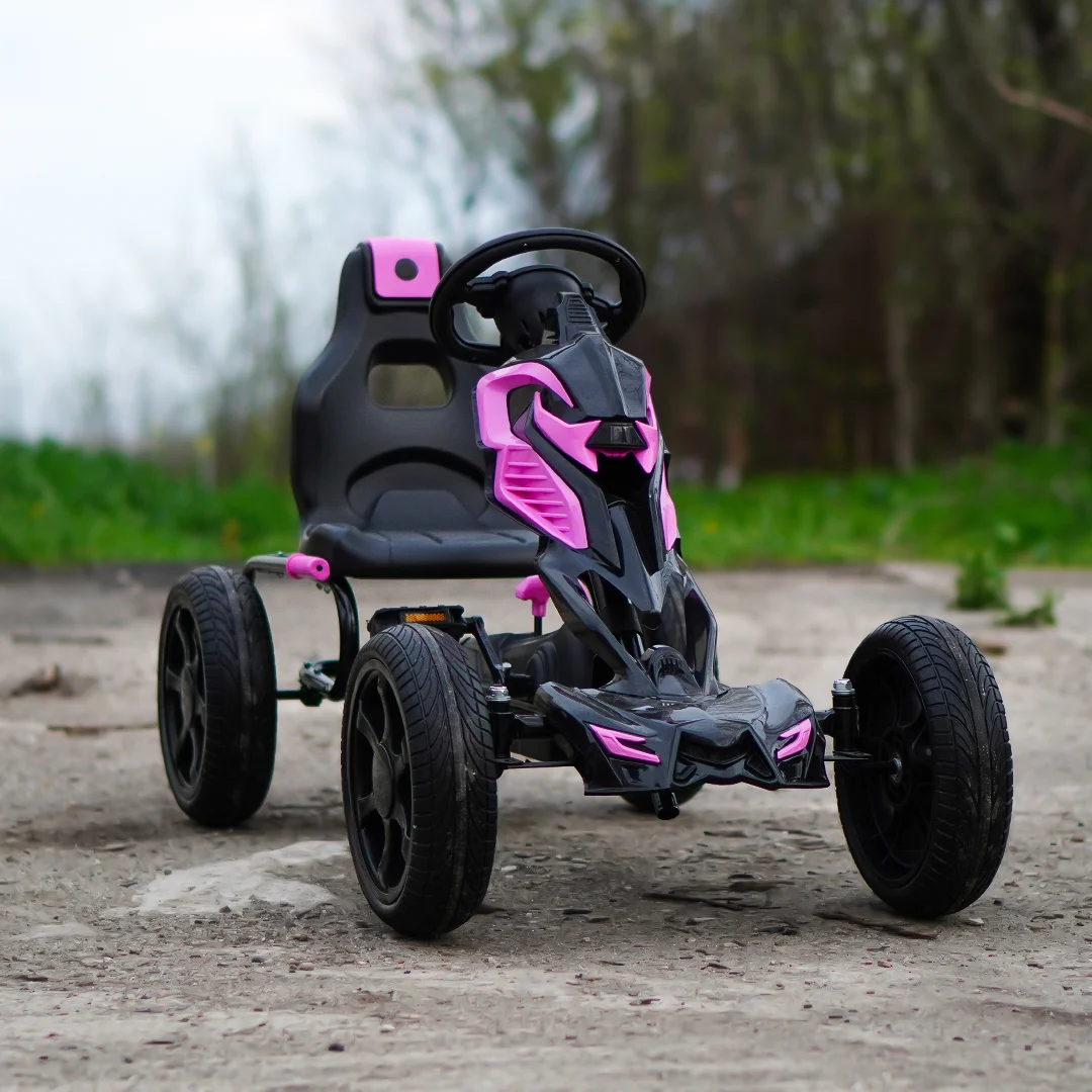Kart cu pedale pentru copii intre 5 si 10 ani roz [2]