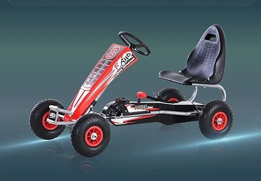 Kart cu pedale pentru copii Kinderplay F8-3, roti gonflabile de 6 inch, rosu [2]