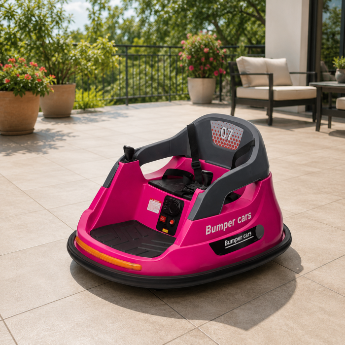 Kinderplay Bumper, masinuta busitoare electrica pentru copii, 12V 70W, telecomanda inclusa, roz [2]