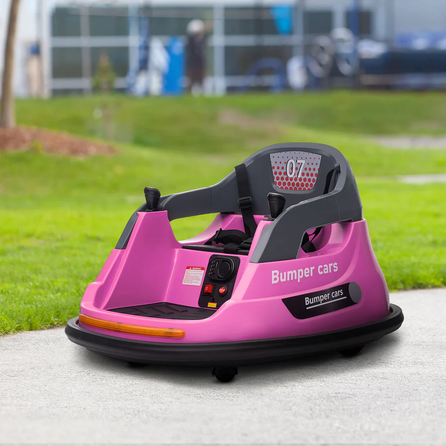 Kinderplay Bumper, masinuta busitoare electrica pentru copii, 12V 70W, telecomanda inclusa, roz pal [8]