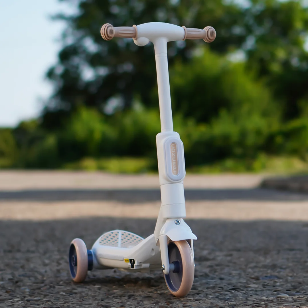 Kinderplay Concept, trotineta electrica cu aburi si lumini pentru copii, 3 roti, 30W, 6V 4.5Ah, alba [5]