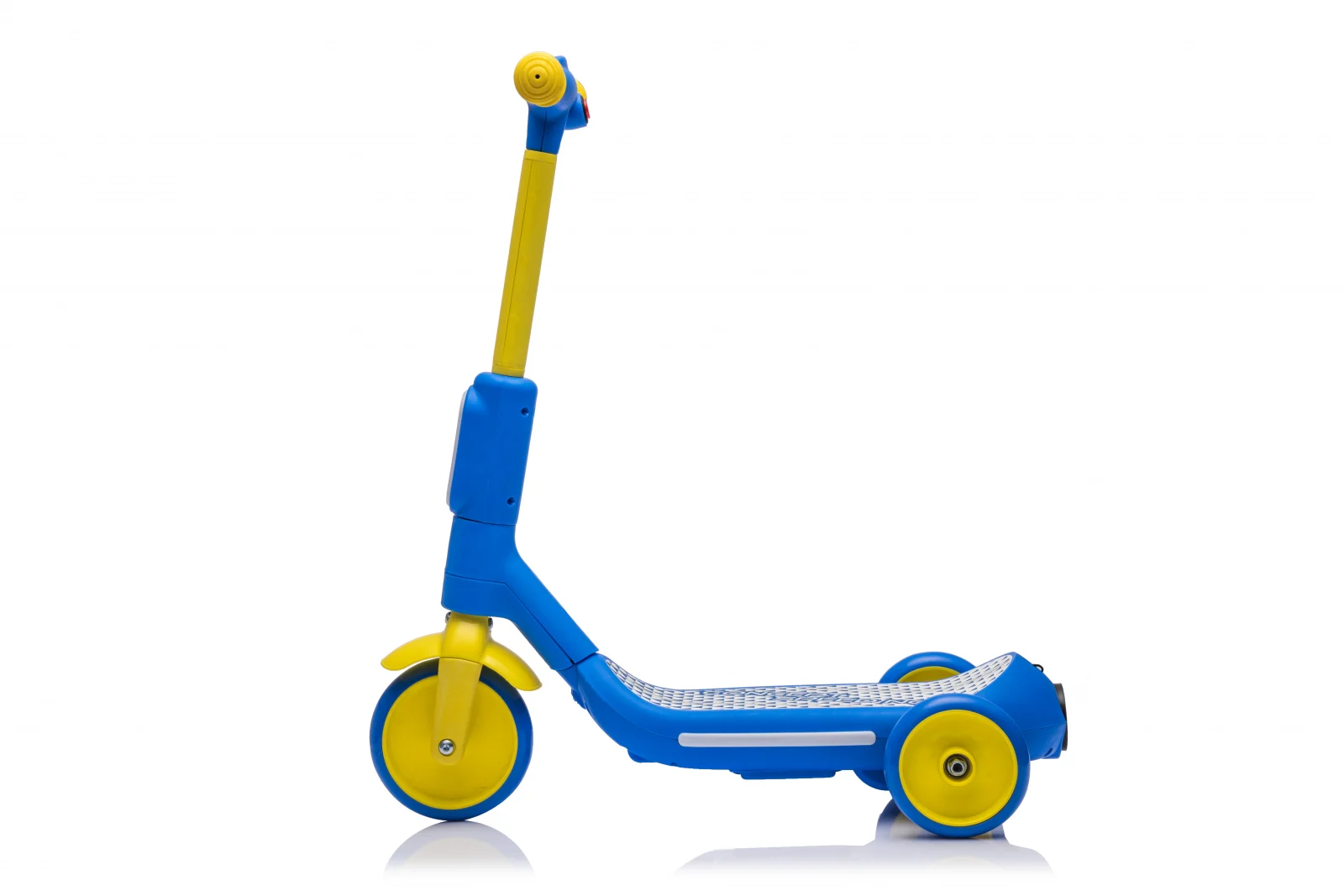 Kinderplay Concept, trotineta electrica cu aburi si lumini pentru copii, 3 roti, 30W, 6V 4.5Ah, albastru si galben [2]