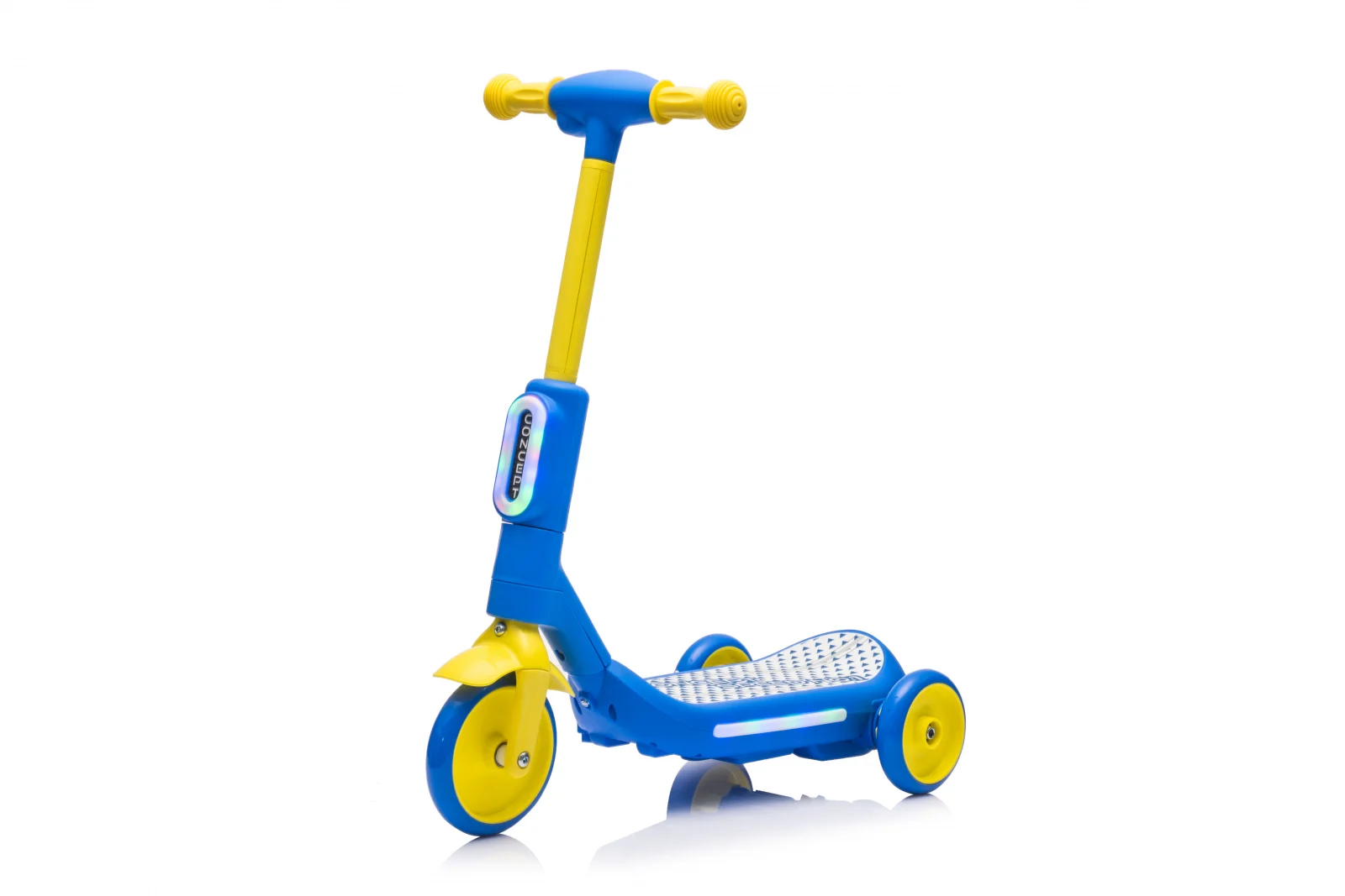 Kinderplay Concept, trotineta electrica cu aburi si lumini pentru copii, 3 roti, 30W, 6V 4.5Ah, albastru si galben [3]