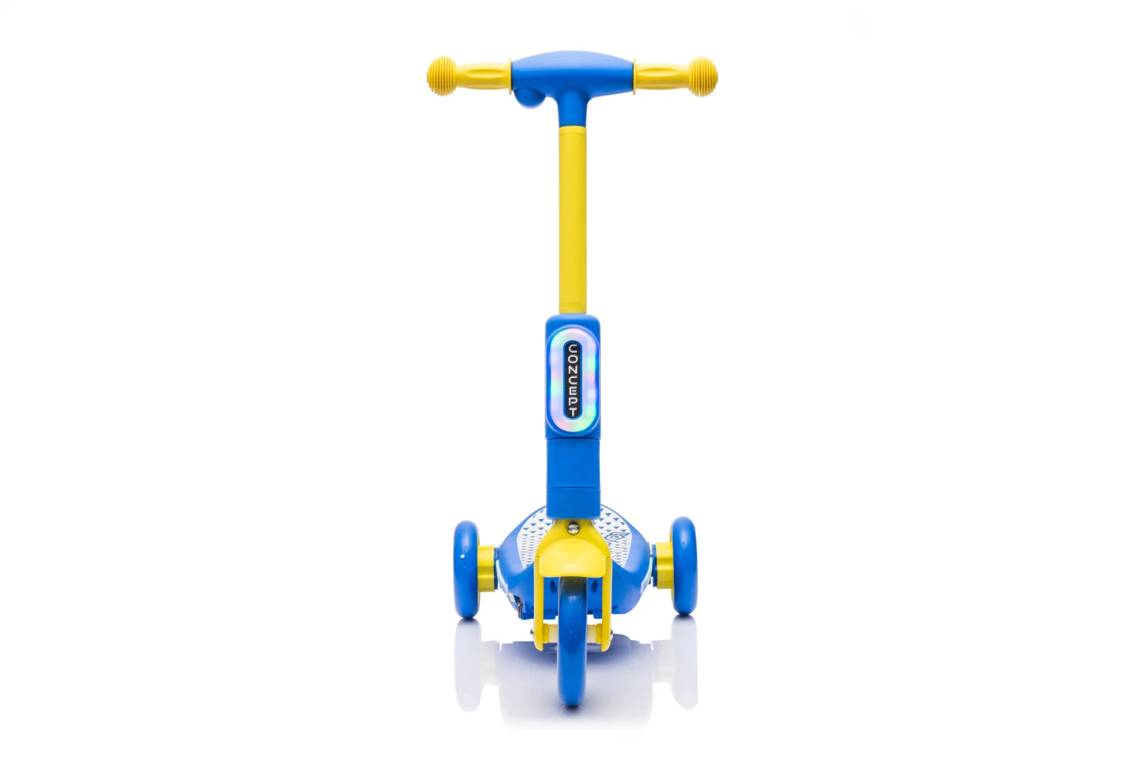 Kinderplay Concept, trotineta electrica cu aburi si lumini pentru copii, 3 roti, 30W, 6V 4.5Ah, albastru si galben [6]