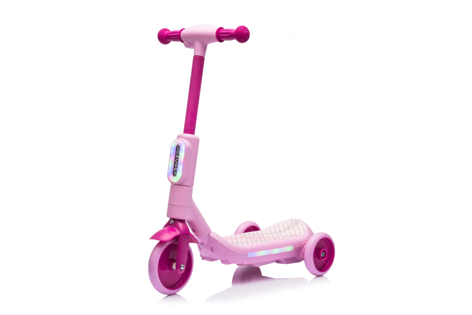 Kinderplay Concept, trotineta electrica cu aburi si lumini pentru copii, 3 roti, 30W, 6V 4.5Ah, roz [31]
