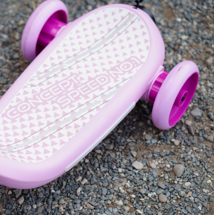 Kinderplay Concept, trotineta electrica cu aburi si lumini pentru copii, 3 roti, 30W, 6V 4.5Ah, roz [21]