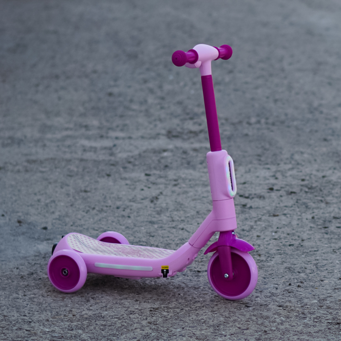 Kinderplay Concept, trotineta electrica cu aburi si lumini pentru copii, 3 roti, 30W, 6V 4.5Ah, roz [8]