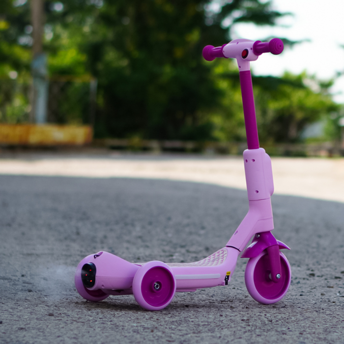 Kinderplay Concept, trotineta electrica cu aburi si lumini pentru copii, 3 roti, 30W, 6V 4.5Ah, roz [5]