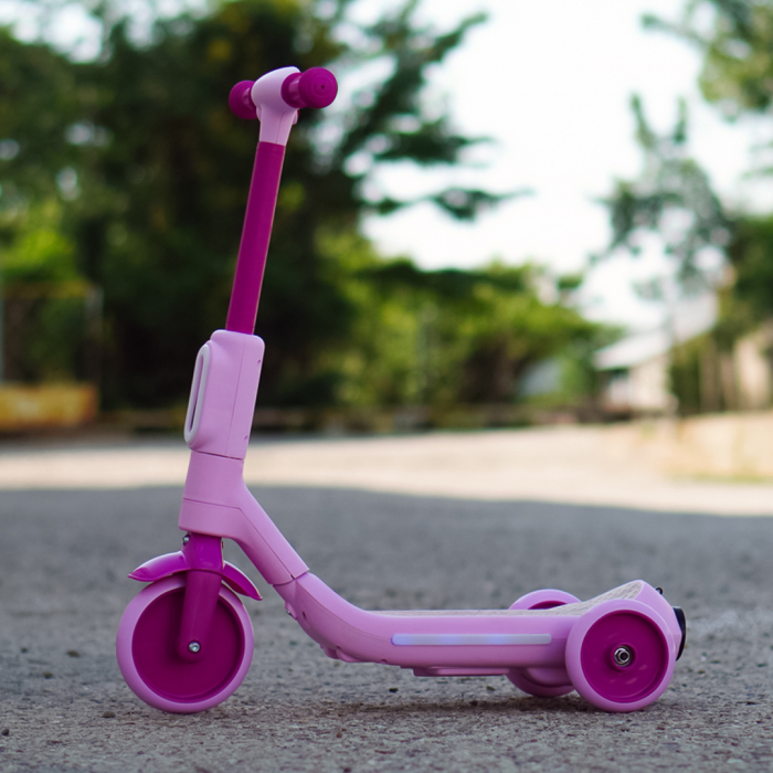 Kinderplay Concept, trotineta electrica cu aburi si lumini pentru copii, 3 roti, 30W, 6V 4.5Ah, roz [3]
