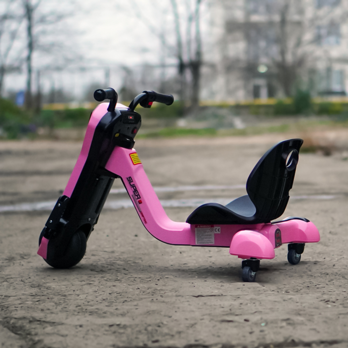 Kinderplay Slider 360, tricicleta electrica 12V pentru copii de 4–7 ani, culoare roz [8]