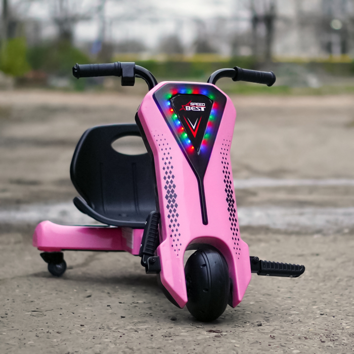 Kinderplay Slider 360, tricicleta electrica 12V pentru copii de 4–7 ani, culoare roz [3]