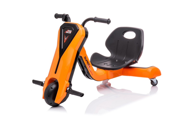 Kinderplay Slider 360, tricicleta electrica 12V pentru copii de 4–7 ani, orange [17]