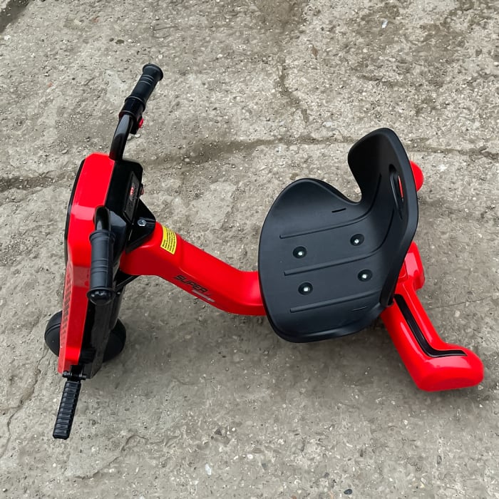 Kinderplay Slider 360, tricicleta electrica 12V pentru copii de 4–7 ani, rosie [12]