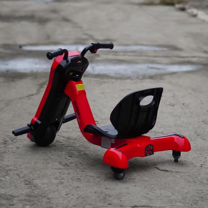 Kinderplay Slider 360, tricicleta electrica 12V pentru copii de 4–7 ani, rosie [4]