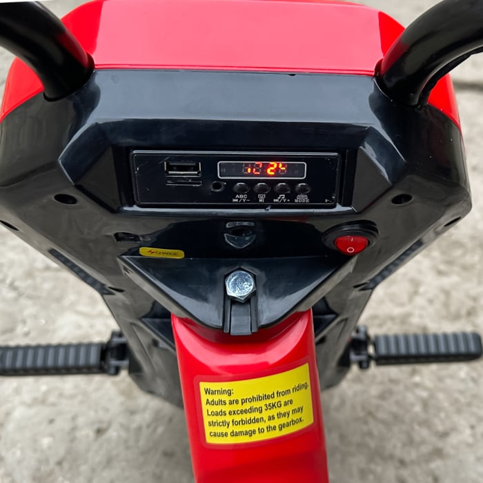 Kinderplay Slider 360, tricicleta electrica 12V pentru copii de 4–7 ani, rosie [10]