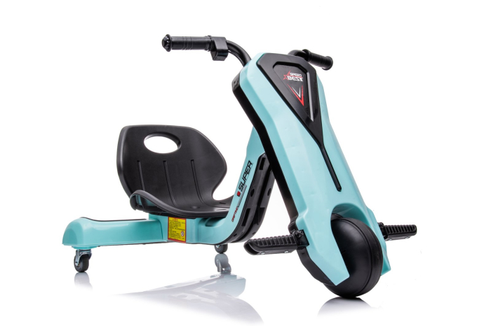 Kinderplay Slider 360, tricicleta electrica 12V pentru copii de 4–7 ani, culoare albastra [1]