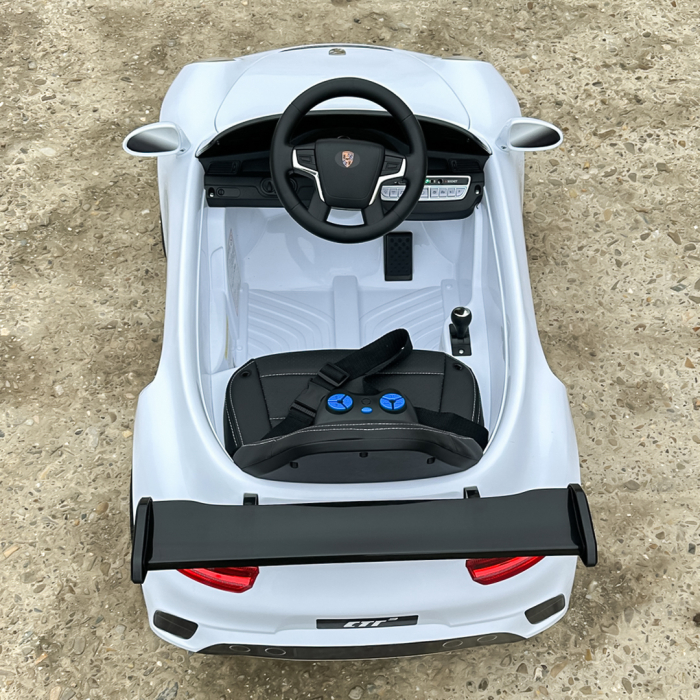 Masinuta electrica pentru copii 2-5 ani, RUF CTR 3 70W 12V, echipata premium, alba [11]