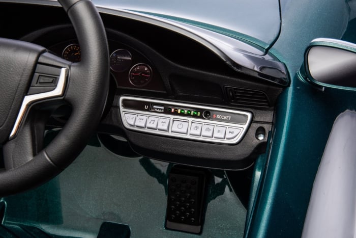 Masinuta electrica pentru copii 2-5 ani, RUF CTR 3 70W 12V, echipata premium, verde [8]