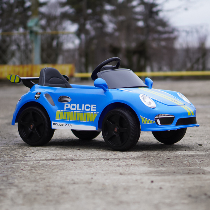 Masinuta electrica pentru copii 2-5 ani, RUF CTR 3 Police, 70W 12V, echipata premium, albastra [10]