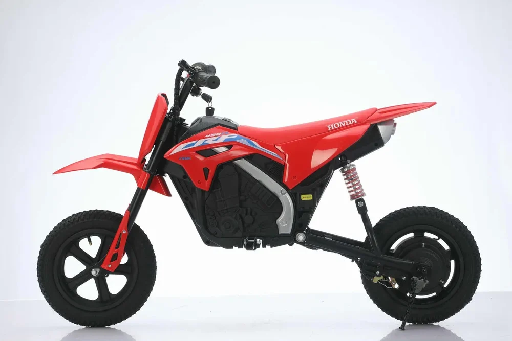 Motocicleta electrica pentru copii 5-10 ani, Honda CRF450 250W, 24V, roti gonflabile, rosie [7]
