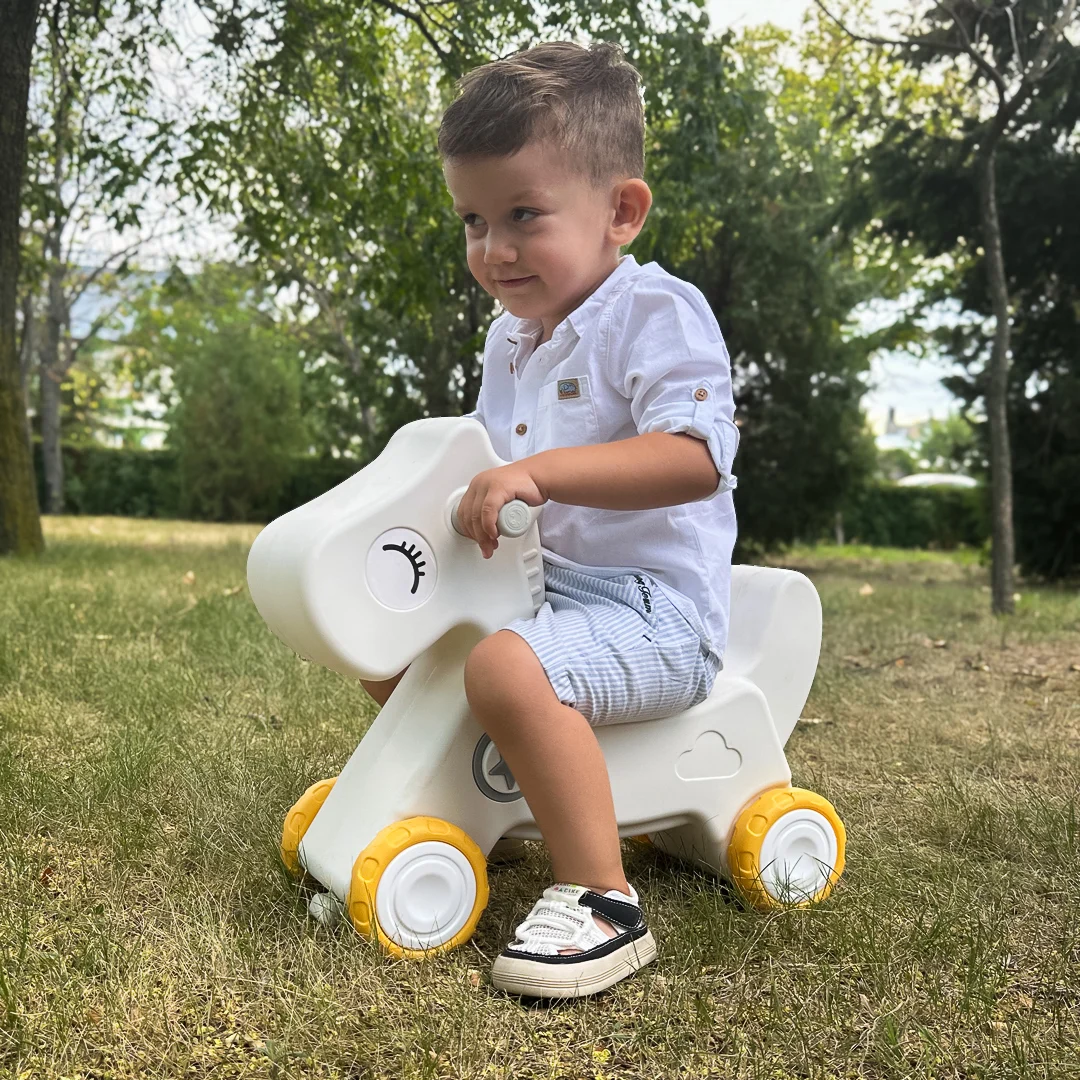 Pachet Kinderplay Distracție si Dezvoltare – Cort de joaca 6 în 1  + balansoar si premergator tip calut cu sunete interactive [6]