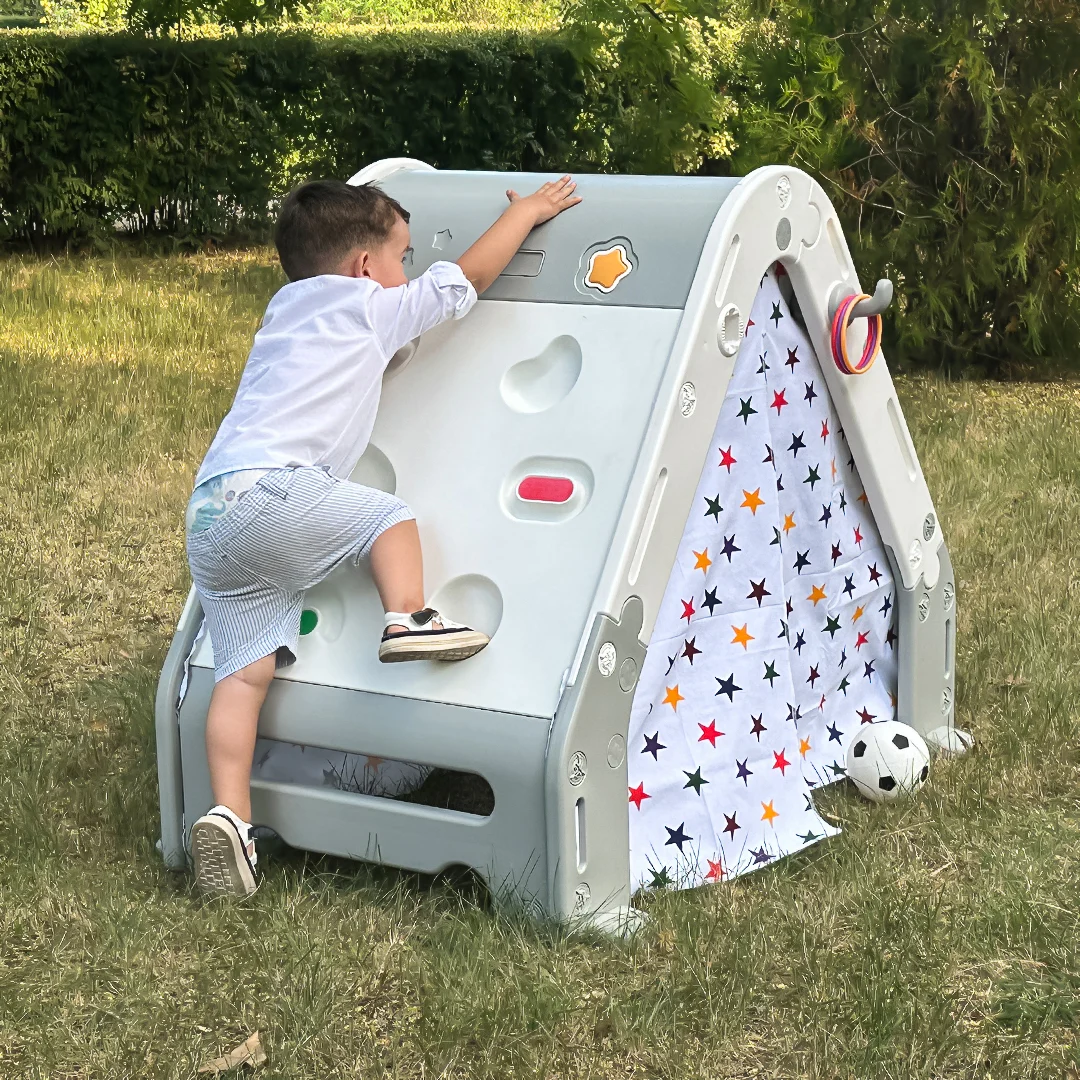 Pachet Kinderplay Distracție si Dezvoltare – Cort de joaca 6 în 1  + balansoar si premergator tip calut cu sunete interactive [10]