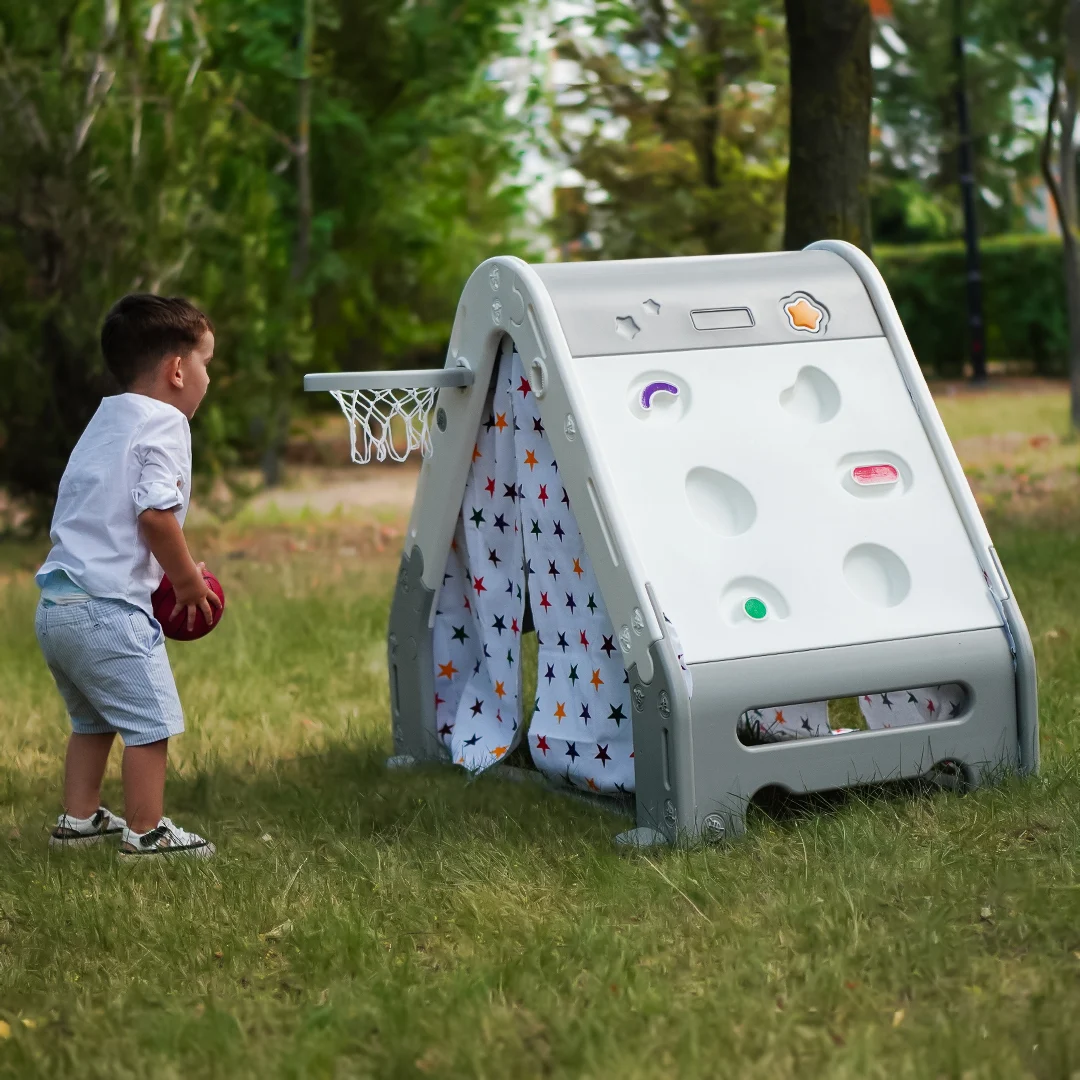 Pachet Kinderplay Distracție si Dezvoltare – Cort de joaca 6 în 1  + balansoar si premergator tip calut cu sunete interactive [5]
