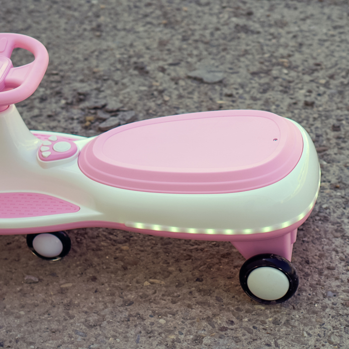 Placa electrica Kinderplay Wiggle CAR 360, pentru copii intre 3 si 7 ani, 12V 90W, roz [14]