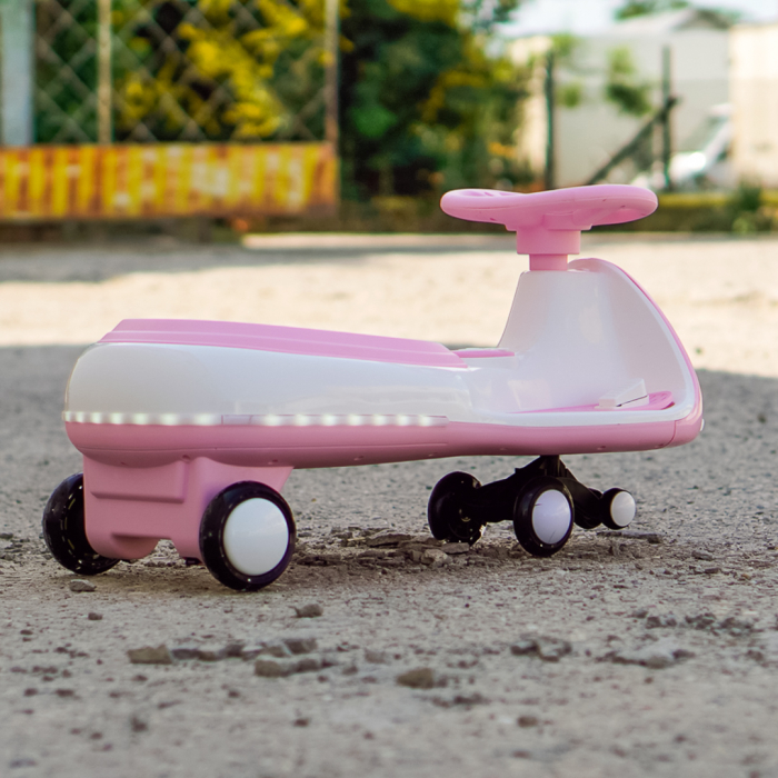 Placa electrica Kinderplay Wiggle CAR 360, pentru copii intre 3 si 7 ani, 12V 90W, roz [8]