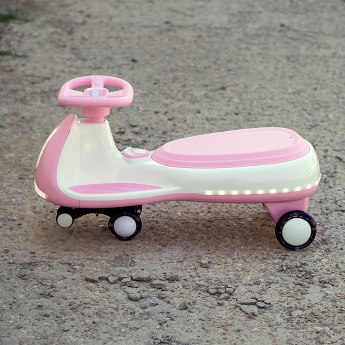 Placa electrica Kinderplay Wiggle CAR 360, pentru copii intre 3 si 7 ani, 12V 90W, roz [5]