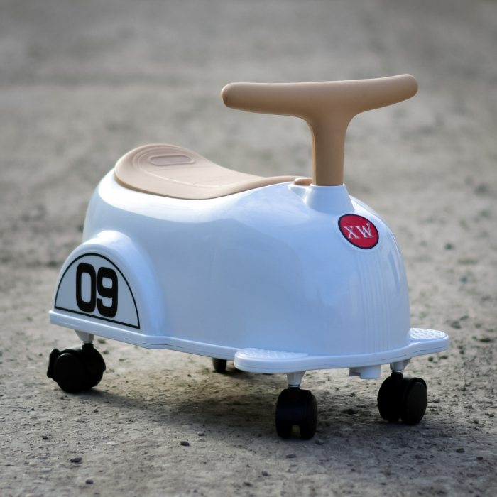 Premergator Kinderplay BabyCar tip masinuta, pentru copii intre 1 si 2 ani, design ergonomic, echipare standard, bej [2]