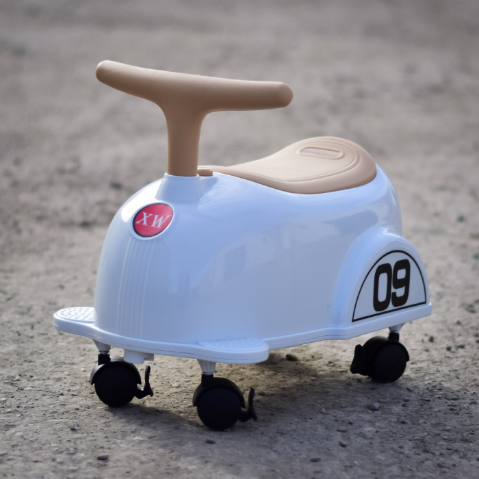 Premergator Kinderplay BabyCar tip masinuta, pentru copii intre 1 si 2 ani, design ergonomic, echipare standard, bej [5]