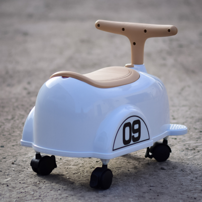 Premergator Kinderplay BabyCar tip masinuta, pentru copii intre 1 si 2 ani, design ergonomic, echipare standard, bej [3]