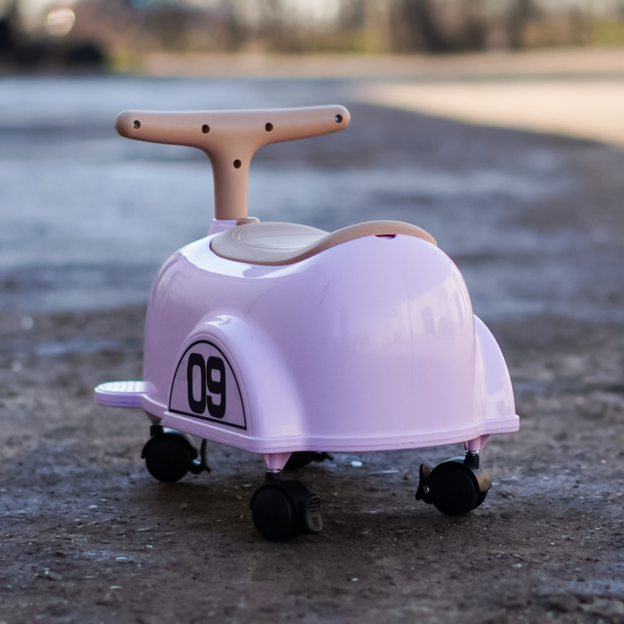 Premergator Kinderplay BabyCar tip masinuta, pentru copii intre 1 si 2 ani, design ergonomic, echipare standard, roze [5]