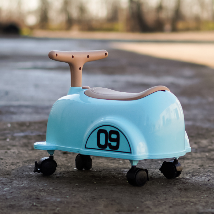 Premergator Kinderplay BabyCar tip masinuta, pentru copii intre 1 si 2 ani, design ergonomic, echipare standard, turquoise [6]
