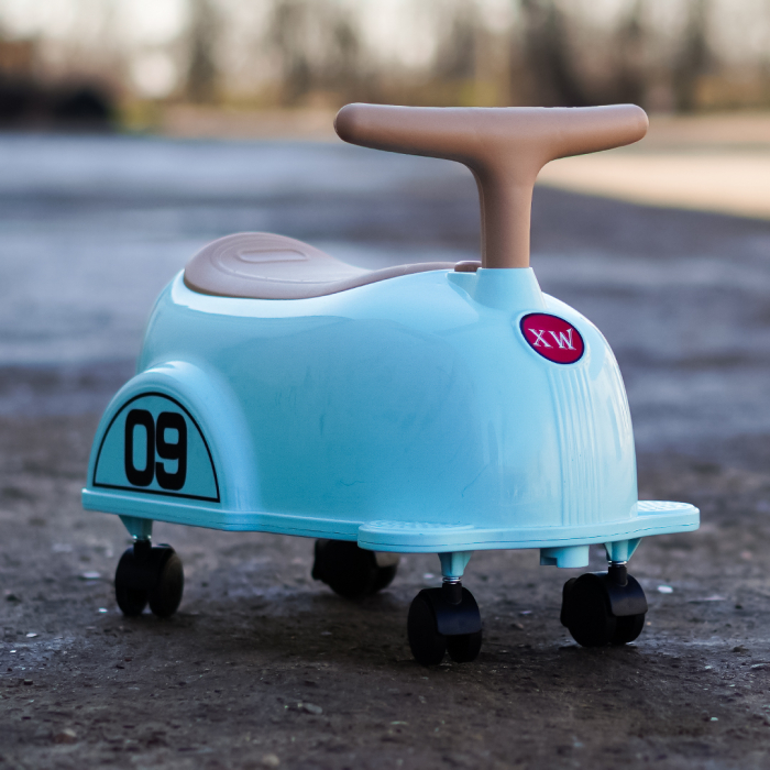 Premergator Kinderplay BabyCar tip masinuta, pentru copii intre 1 si 2 ani, design ergonomic, echipare standard, turquoise [2]