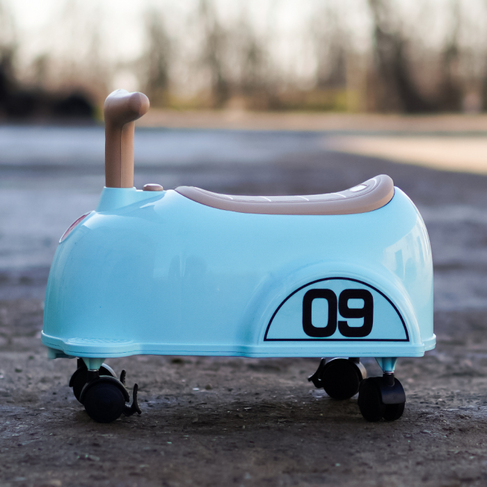 Premergator Kinderplay BabyCar tip masinuta, pentru copii intre 1 si 2 ani, design ergonomic, echipare standard, turquoise [5]