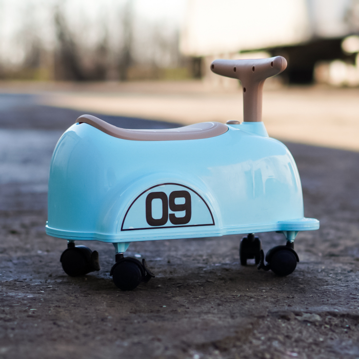 Premergator Kinderplay BabyCar tip masinuta, pentru copii intre 1 si 2 ani, design ergonomic, echipare standard, turquoise [8]