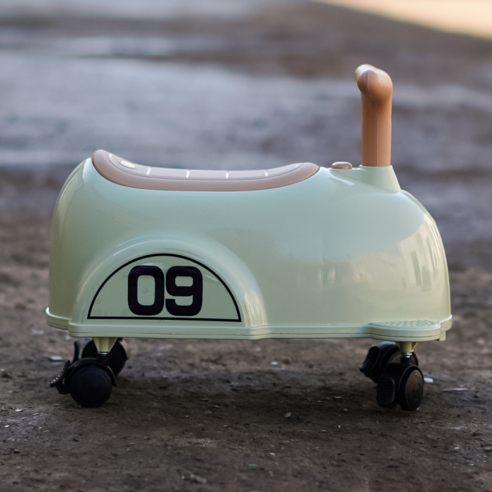 Premergator Kinderplay BabyCar tip masinuta, pentru copii intre 1 si 2 ani, design ergonomic, echipare standard, verde [5]