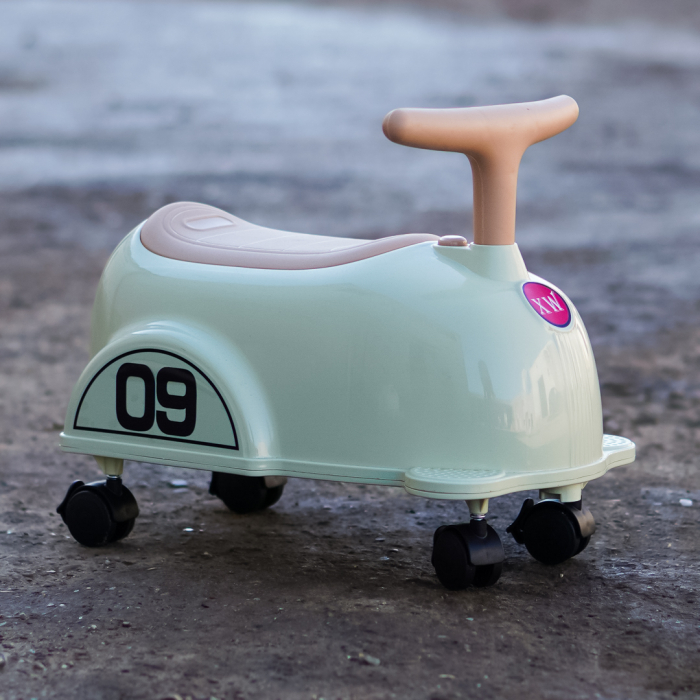 Premergator Kinderplay BabyCar tip masinuta, pentru copii intre 1 si 2 ani, design ergonomic, echipare standard, verde [4]