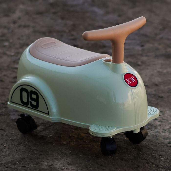 Premergator Kinderplay BabyCar tip masinuta, pentru copii intre 1 si 2 ani, design ergonomic, echipare standard, verde [3]