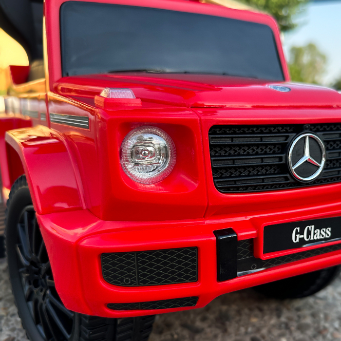 Premergator pentru copii, masinuta cu parasolar Mercedes G350d, 1-3 ani, echipat Premium, rosu [15]