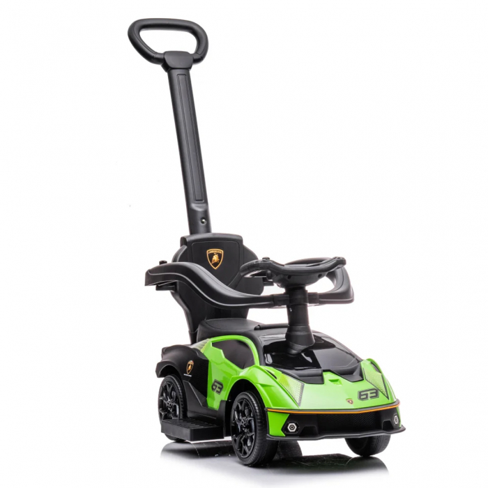 Premergator masinuta Lamborghini Essenza SCV12 pentru copii, 1-3 ani, roti moi, verde [17]