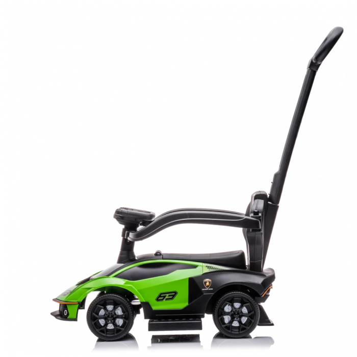 Premergator masinuta Lamborghini Essenza SCV12 pentru copii, 1-3 ani, roti moi, verde [14]