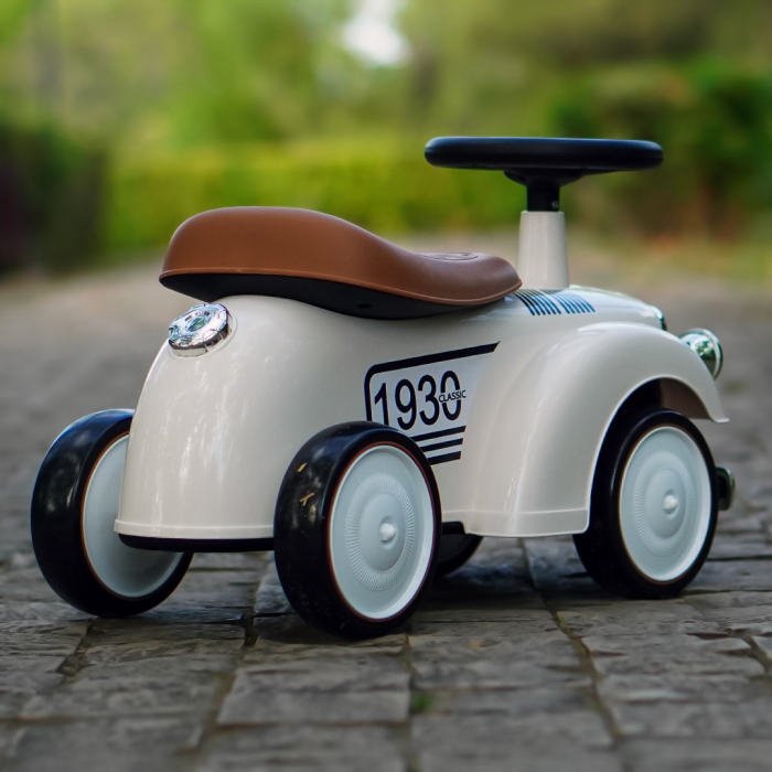 Premergator masinuta Retro Baby pentru copii, 18-30 luni, efecte sonore, alb [7]