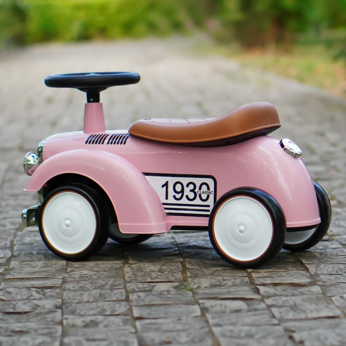 Premergator masinuta Retro Baby pentru copii, 18-30 luni, efecte sonore, roz [8]